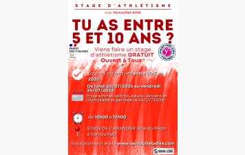 STAGE D'ATHLETISME du 20/04 au 24/07/2026